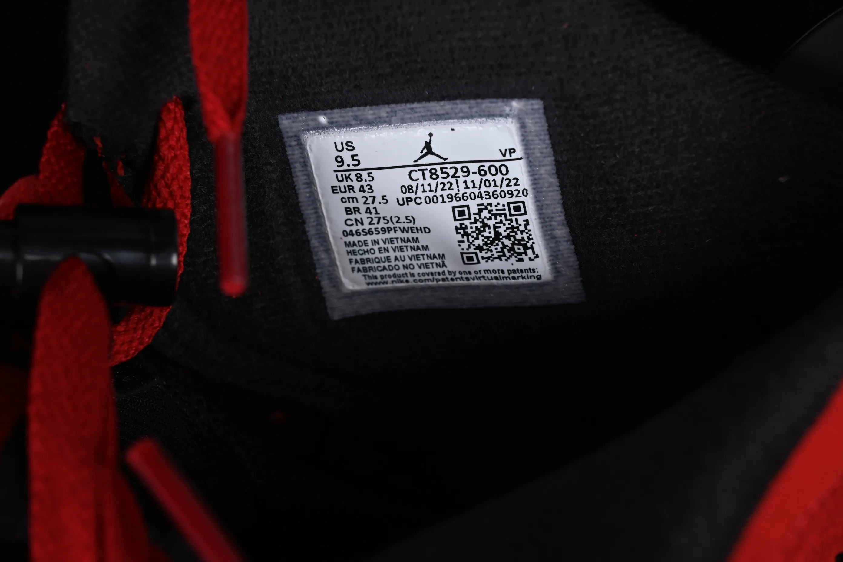 All categories Air Jordan Jordan series basketball shoes Air Jordan 6 LJR version Air Jordan 6 "Toro" AJ6 Joe 6 big red CT8529-600